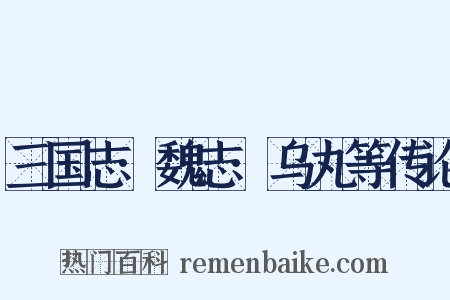 三国志·魏志·乌丸等传论是什么意思的图片